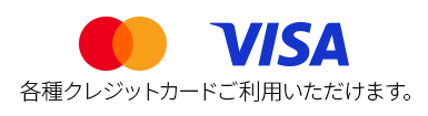 VISA,マスターカードなど各種カードが使えます。